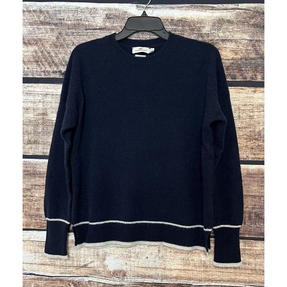 Vineyard Vines Sweaters - Vineyard Vines Lofty CASHMERE Crewneck Sweater Deep Bay Navy Slits S $248